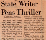 State Writer Pens Thriller